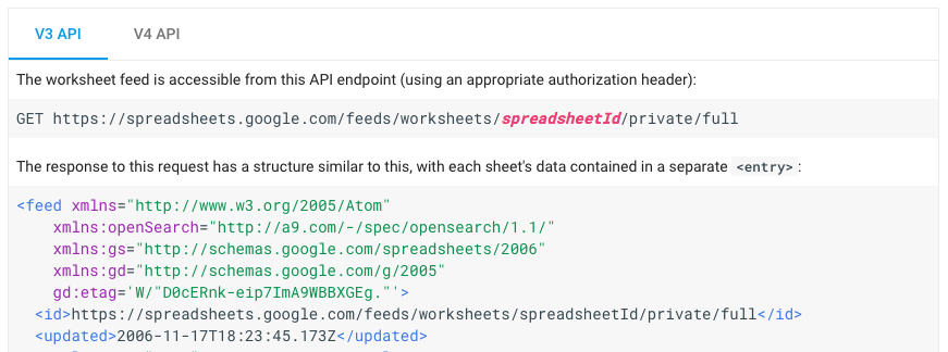 google-sheets-api-v3